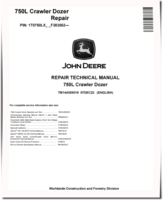 John Deere 750L (SN. from F383562) Crawler Dozers Repair Manual (TM14430X019)