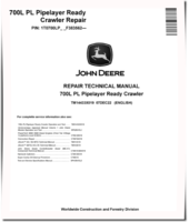 John Deere 700L PL (SN. from F383562) Pipelayer Ready Crawlers Repair Manual (TM14433X019)
