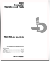 John Deere 595D Wheeled Excavators Operation and Test Manual (TM1444)