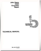 John Deere 595D Wheeled Excavators Repair Manual (TM1445)