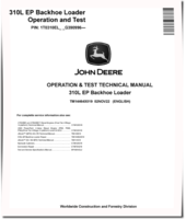 John Deere 310L EP (SN. from G390996) Backhoe Loaders Operation and Test Manual (TM14464X019)