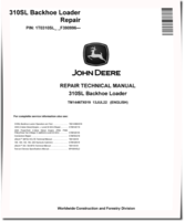 John Deere 310SL (SN. from F390996) Side Shift Backhoe Loaders Repair Manual (TM14467X019)