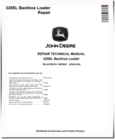 John Deere 325SL Backhoe Loaders Repair Manual (TM14475X019)