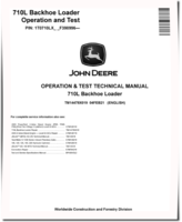 John Deere 710L (SN. from F390996) Backhoe Loaders Operation and Test Manual (TM14478X019)