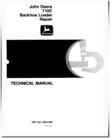 John Deere 710C Backhoe Loaders Repair Manual (TM1451)