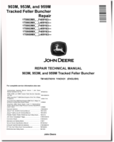 John Deere 903M, 953M and 959M Tracked Feller Bunchers Repair Manual (TM14537X019)