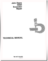 John Deere 495D Wheeled Excavators Repair Manual (TM1457)