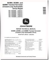 John Deere 803MH, 853MH and 859MH (Closed Loop Hydrostatic Drive) Tracked Harvesters Repair Manual (TM14577X019)