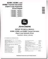 John Deere 803MH, 853MH and 859MH (Open Loop Hydraulic Drive) Tracked Harvesters Repair Manual (TM14578X019)