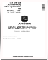 John Deere 337E and 437E Knuckleboom Log Loaders Operation and Test Manual (TM14596X019)