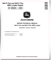 John Deere 844 P-Tier and 904 P-Tier (SN. from L_05963) 4WD Wheel Loaders Repair Manual (TM14615X019)
