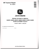 John Deere 8225R, 8245R, 8270R, 8295R, 8320R, 8335R, 8345R, 8370R and 8400R Tractors (SN. from 120000) Repair Manual (TM146319)