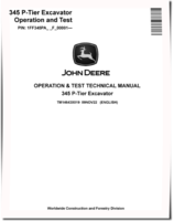 John Deere 345P (SN. from F_00001) Crawler Excavators Operation and Test Manual (TM14643X019)