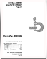 John Deere 750B and 850B Crawler Dozers Repair Manual (TM1476)