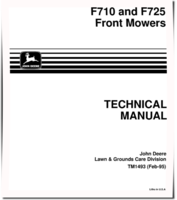 John Deere F710 and F725 Front Mowers Technical Manual (TM1493)