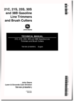 John Deere 21C, 21S, 25S, 30S and 38B Gasoline Line Trimmers and Brush Cutters Technical Manual (TM1494)