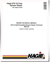 Hagie DTS10 (SN: 016001-017500) Self-Propelled Sprayers Repair Manual (TM149419)