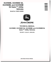 John Deere XUV590E, XUV590E S4, XUV590M and XUV590M S4 Gator Utility Vehicles (SN: 010001-040000) Technical Manual (TM149719)