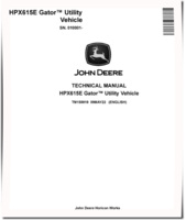 John Deere HPX615E (SN. from 010001) Gator Utility Vehicles Technical Manual (TM150919)