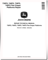 John Deere 730FD, 735FD, 740FD and 745FD Flex Draper Platforms Repair Manual (TM151419)