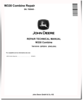 John Deere W330 (SN. from 700949) Combines Repair Manual (TM151919)
