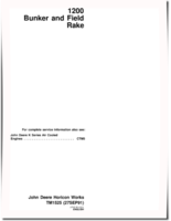 John Deere 1200 Bunker and Field Rake Technical Manual (TM1525)