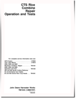 John Deere CTS Rice Combines Technical Manual (TM1543)