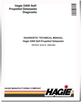 Hagie D400 Self-Propelled Detasselers Diagnostic Manual (TM154319)