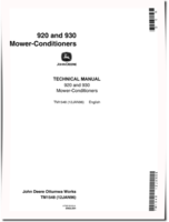 John Deere 920 and 930 Mower-Conditioners Technical Manual (TM1548)