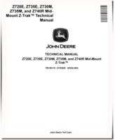 John Deere Z-Trak Z720E, Z730M, Z735E, Z735M and Z740R Mid-Mount Zero-Turn Mowers Technical Manual (TM155119)