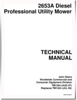 John Deere 2653A (SN: 040001-) Diesel Professional Utility Mowers Technical Manual (TM1554)