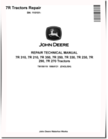 John Deere 7R 210, 7R 230, 7R 250, 7R 270, 7R 290, 7R 310, 7R 330 and 7R 350 Tractors Repair Manual (TM156119)