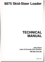 John Deere 8875 Skid Steer Loaders Technical Manual (TM1566)