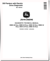John Deere DB44, DB66, DB80, DB88 and DB90 Planters with Electric Drive Diagnostic Manual (TM156919)