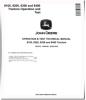 John Deere 8100, 8200, 8300 and 8400 Tractors Operation and Test Manual (TM1576)