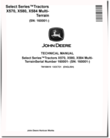 John Deere X570, X580 and X584 Select Series Tractors Technical Manual (TM158619)