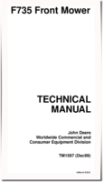 John Deere F735 (SN: 010001-) Front Mowers Technical Manual (TM1597)