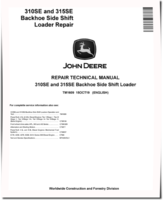 John Deere 310SE and 315SE Side Shift Backhoe Loaders Repair Manual (TM1609)