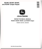 John Deere RD30F, RD35F, RD40F and RD45F Draper Repair Manual (TM160919)