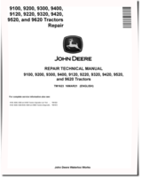 John Deere 9100, 9120, 9200, 9220, 9300, 9320, 9400, 9420, 9520 and 9620 4WD Articulated Tractors Repair Manual (TM1623)