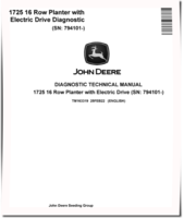 John Deere 1725 16 Row Planters with Electric Drive (SN: 794101-) Diagnostic Manual (TM163319)
