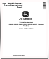 John Deere 4044M, 4044R, 4052M, 4052R, 4066M and 4066R Compact Tractors Diagnostic and Repair Manual (TM164619)