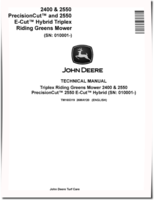 John Deere E-Cut Hybrid 2550, PrecisionCut 2400 and 2550 Riding Mowers Technical Manual (TM165319)