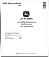 John Deere 200LC Crawler Excavators (Metric) Repair Manual (TM1664)