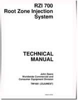 John Deere RZI700 Root Zone Injection Systems Technical Manual (TM1681)