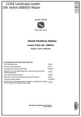 TM1692 - John Deere 210LE (SN. before 888003) Landscape Loader Service Repair Technical Manual