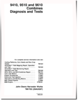 John Deere 9410, 9510 and 9610 (SN: 675201-) Combines Diagnostic Manual (TM1702)