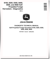 John Deere 8100, 8200, 8300, 8400, 8500 and 8600 Self-Propelled Forage Harvesters (from MY21) Diagnostic Manual (TM170619)