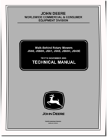 John Deere JS60, JS60H, JS61, JS63, JS63E and JS63H Walk-Behind Rotary Mowers Technical Manual (TM1710)