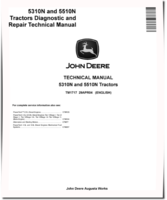 John Deere 5310N and 5510N Tractors Diagnostic and Repair Technical Manual (TM1717)